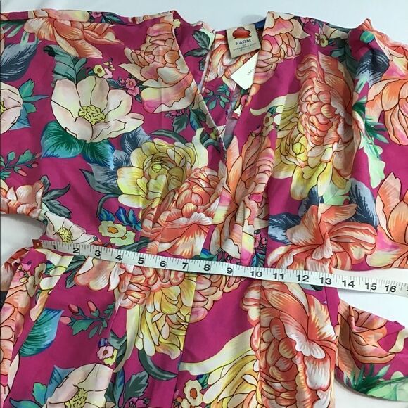 Anthropologie Farm Rio Eulalie Wide-Leg Jumpsuit Floral Pastel Size Small New - Picture 7 of 16